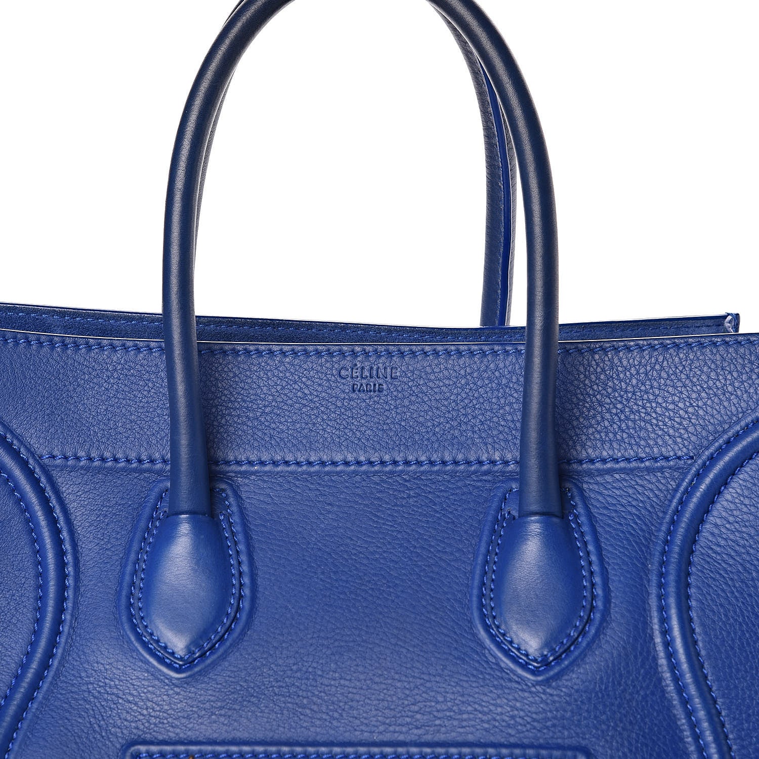 Celine Supple Calfskin Medium Phantom Luggage Royal Blue 10 of 10