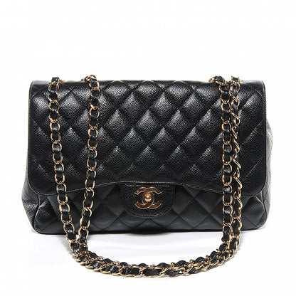 Chanel Caviar Jumbo Single Flap Black 1 of 8