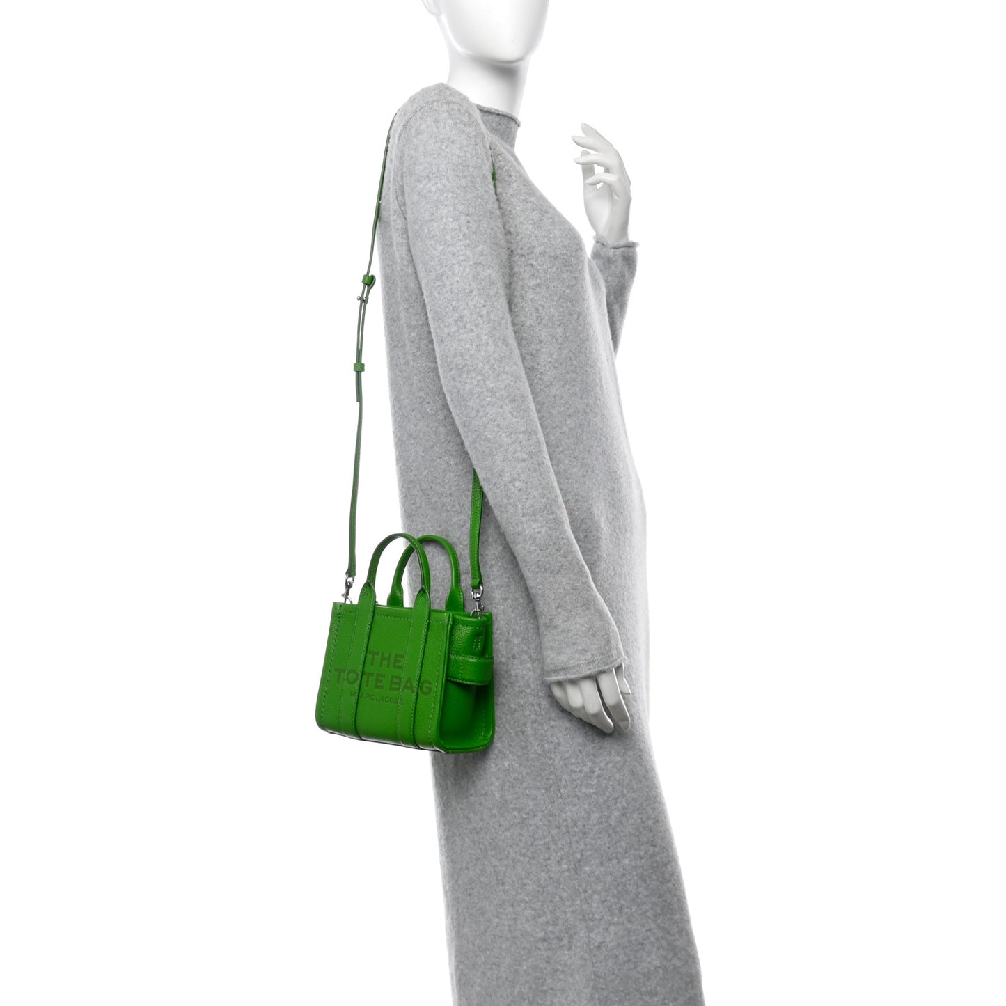 Grained Calfskin Mini The Tote Bag Kiwi