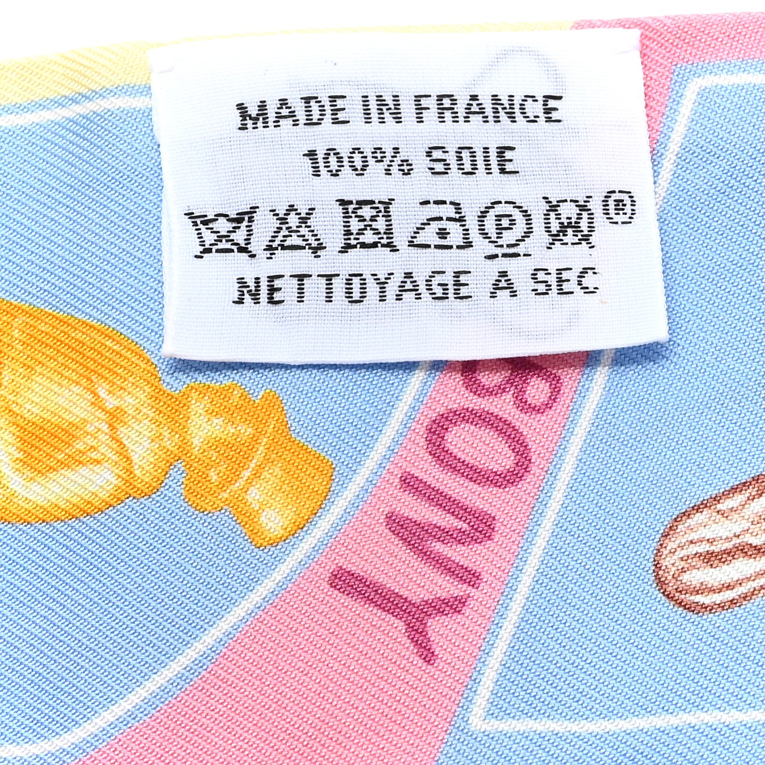 Hermes Silk Funny Ice Cream Twilly Bleu Ciel Rose Bonbon 3 of 4
