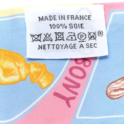 Hermes Silk Funny Ice Cream Twilly Bleu Ciel Rose Bonbon 3 of 4