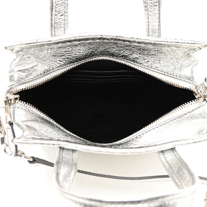Balenciaga Metallic Calfskin XXS Bazar Shopper Tote Silver Hardware 5 of 12