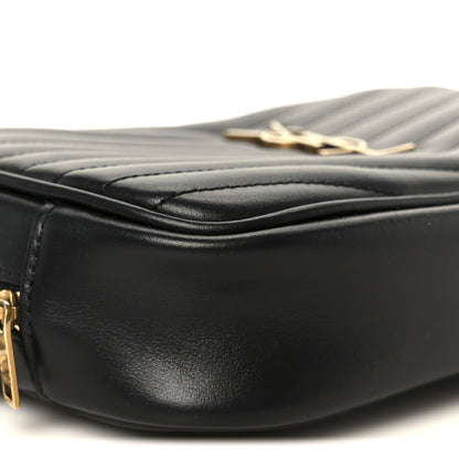 Saint Laurent Calfskin Matelasse Monogram Mini Lou Camera Bag Black Black 9 of 11
