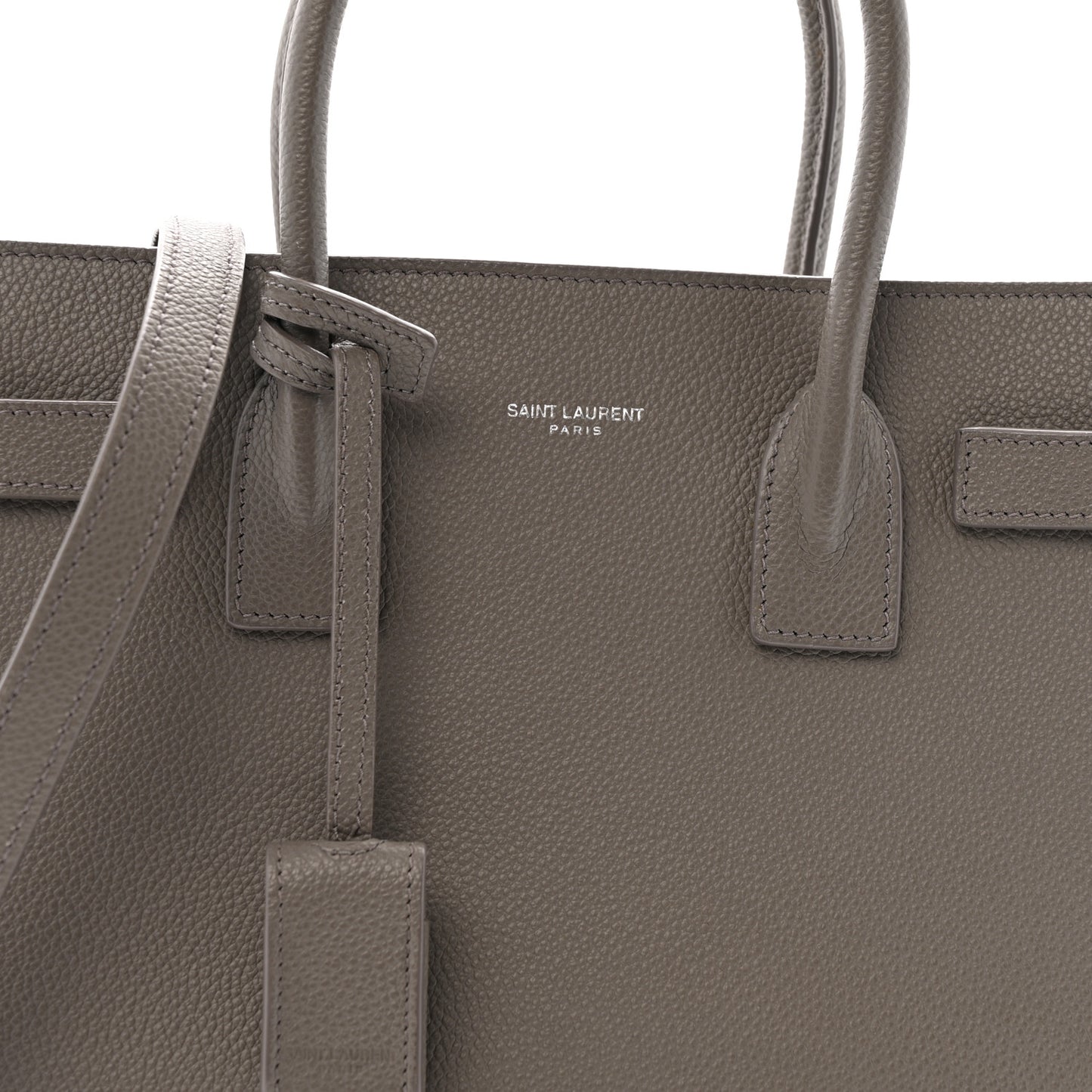 Grained Calfskin Baby Sac De Jour Fog
