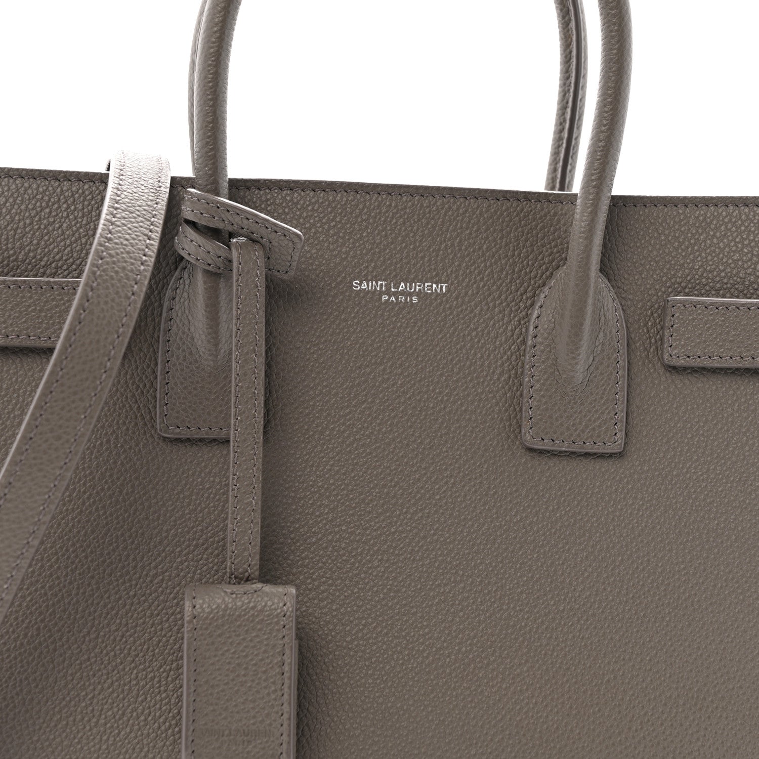 Saint Laurent Grained Calfskin Baby Sac De Jour Fog 8 of 13