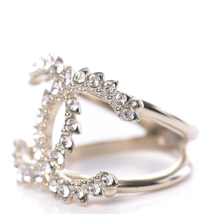 Chanel Metal Strass Dazzling Wheat CC Ring 6 Gold 3 of 6