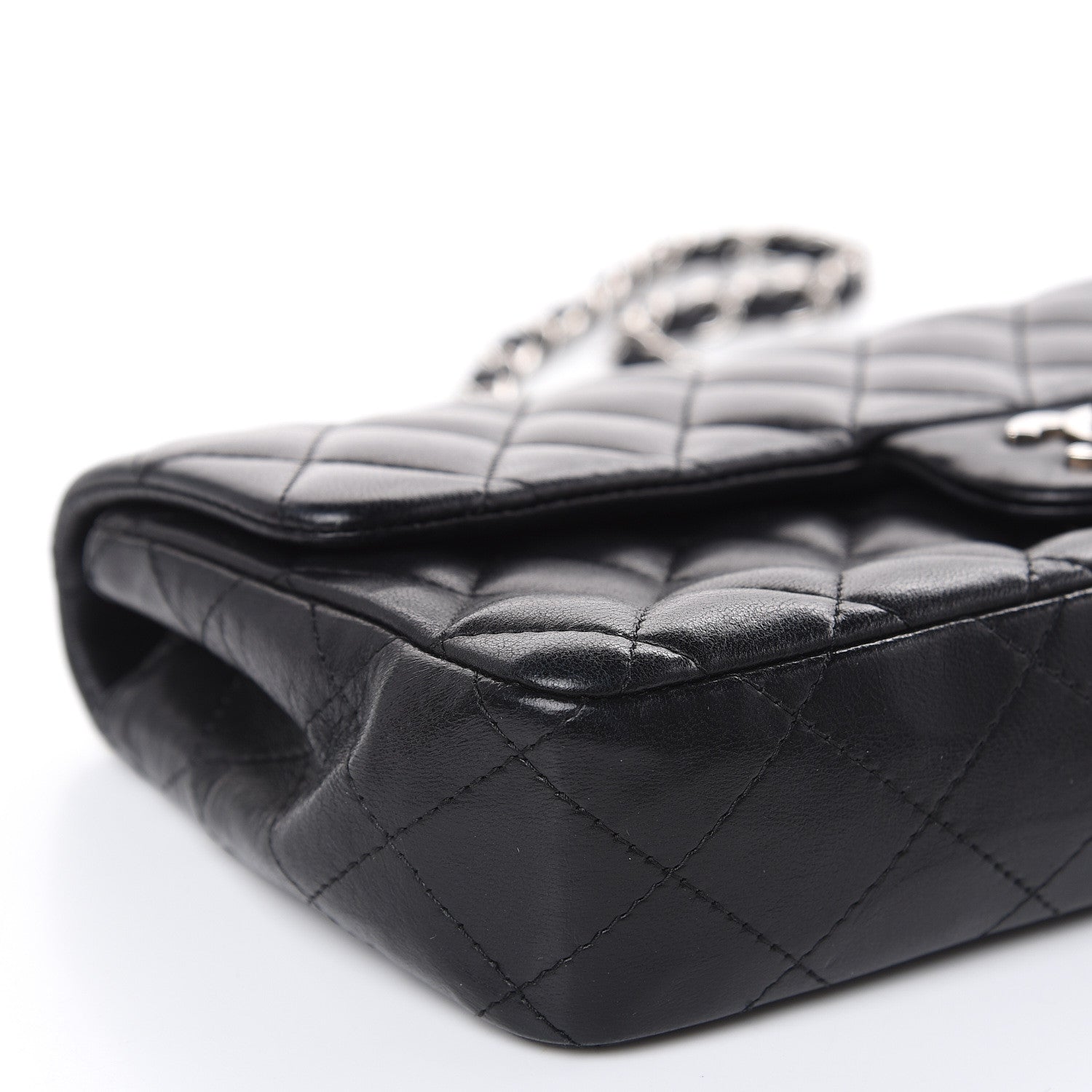 Chanel Lambskin Quilted East West Flap Black 8 of 13