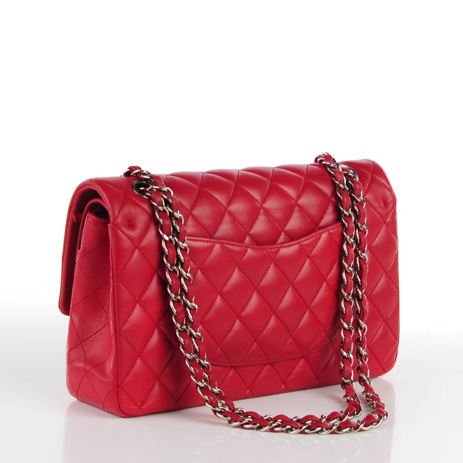 Chanel Lambskin Quilted Medium Double Flap Red 3 of 8