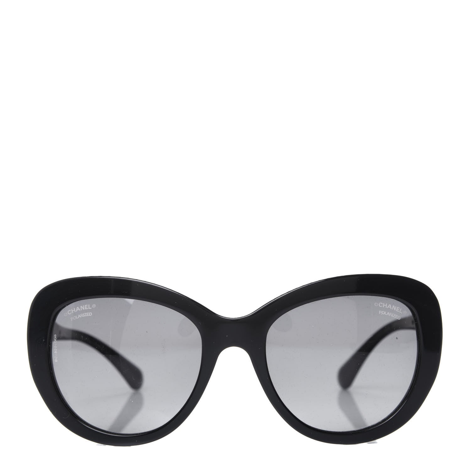 Chanel Polarized Butterfly Signature Sunglasses 5346 Black 2 of 9