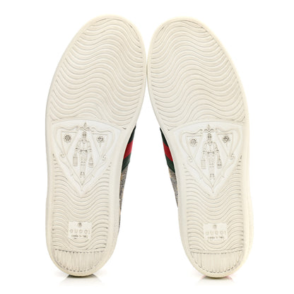 Gucci GG Supreme Monogram Bees Ayers Web Womens Ace Sneakers 42 Beige Oro Green Red 5 of 13