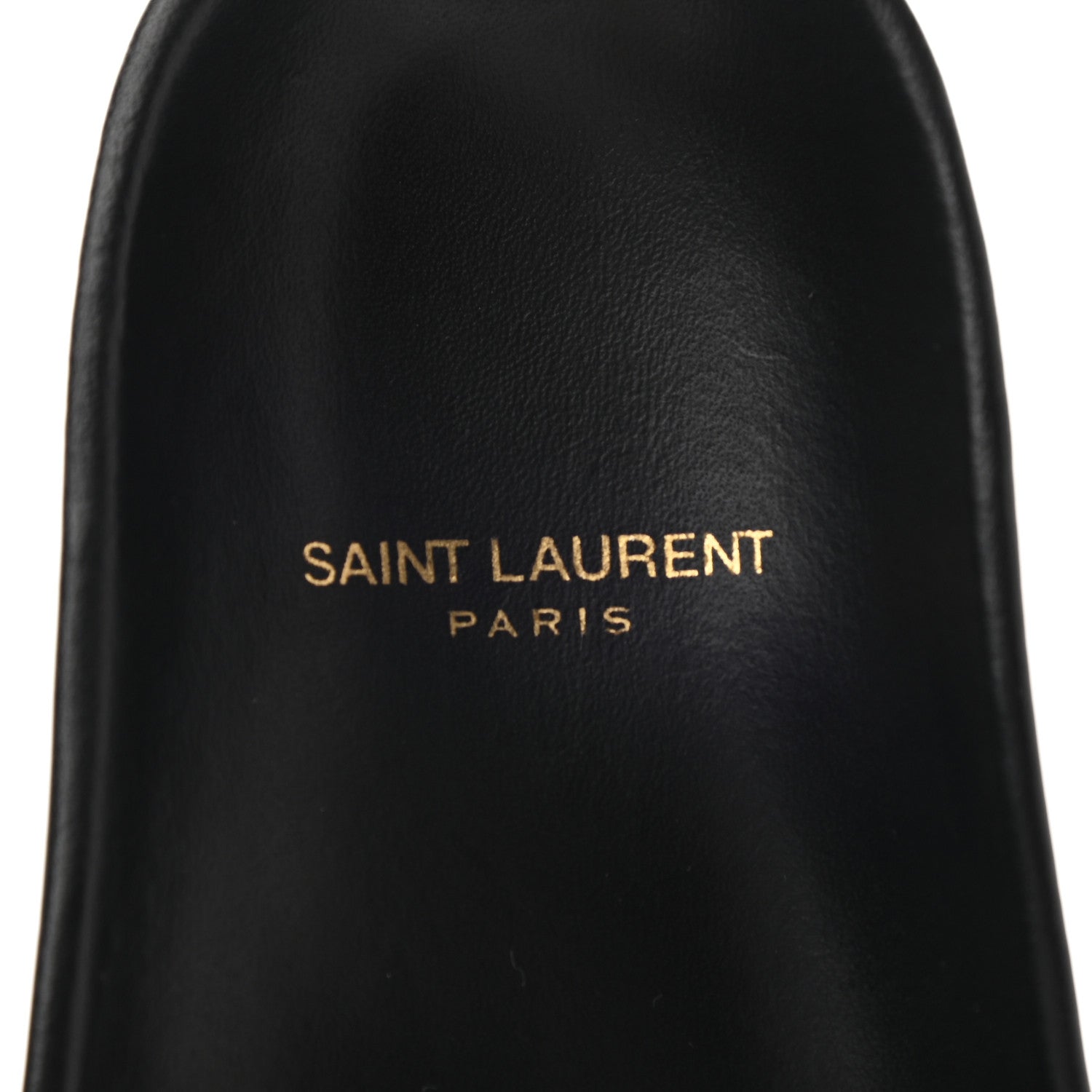 Saint Laurent Calfskin Monogram Jimmy Joan Slide Sandals 35 Black 7 of 9