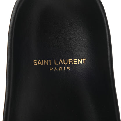Saint Laurent Calfskin Monogram Jimmy Joan Slide Sandals 35 Black 7 of 9