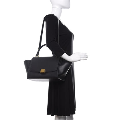 Celine Liege Calfskin Small Trapeze Black 2 of 11