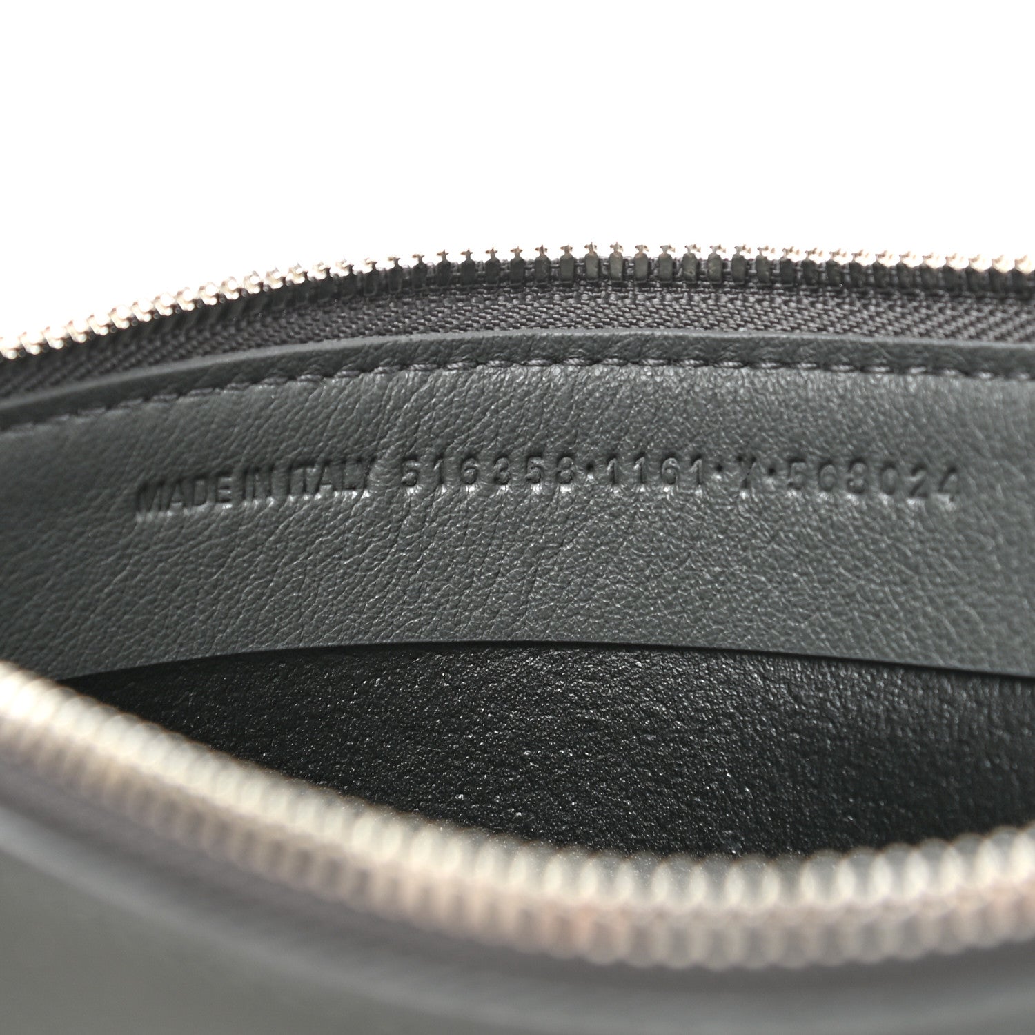 Balenciaga Calfskin Logo Zip Pouch Gris Fossile 6 of 7