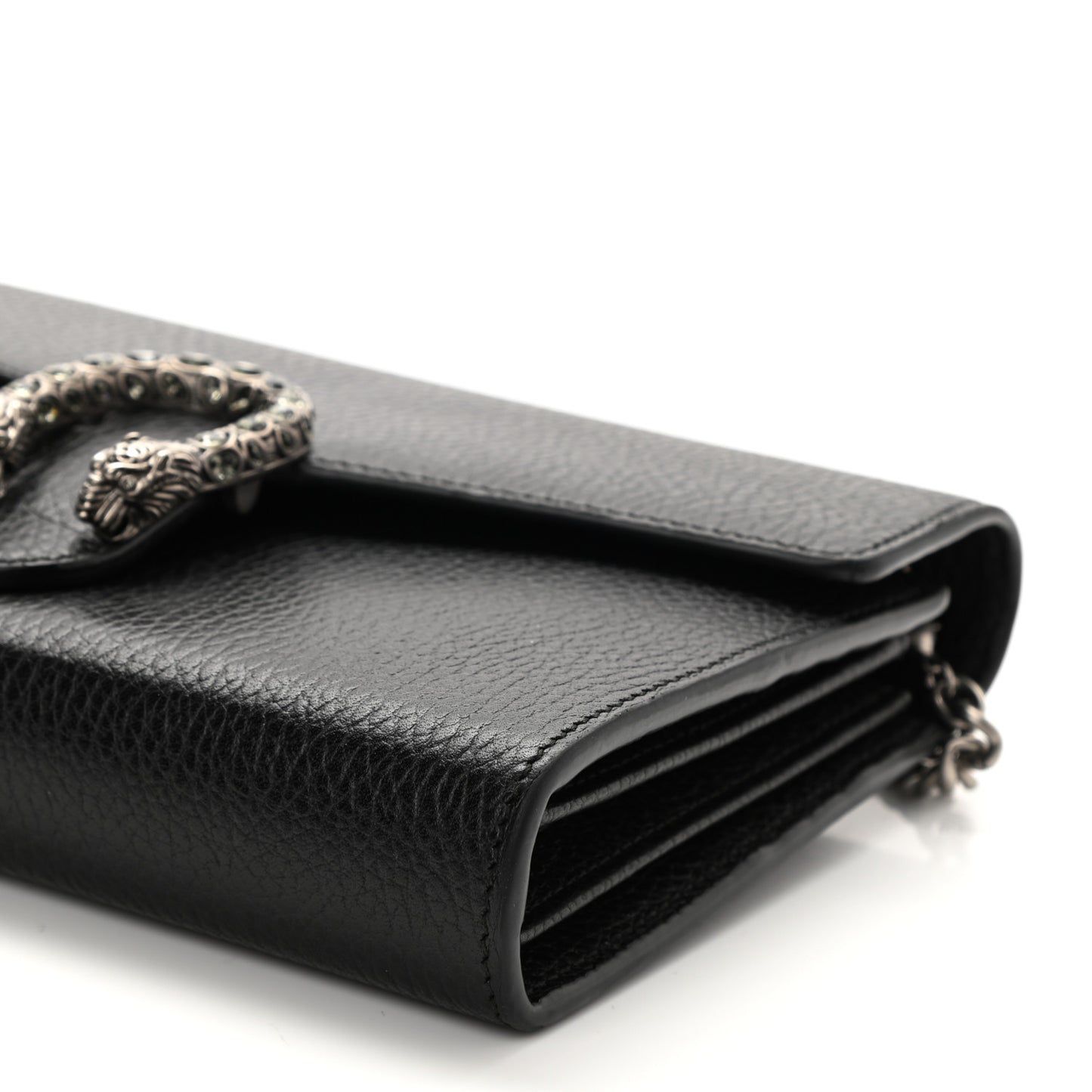 Calfskin Mini Dionysus Chain Wallet Black