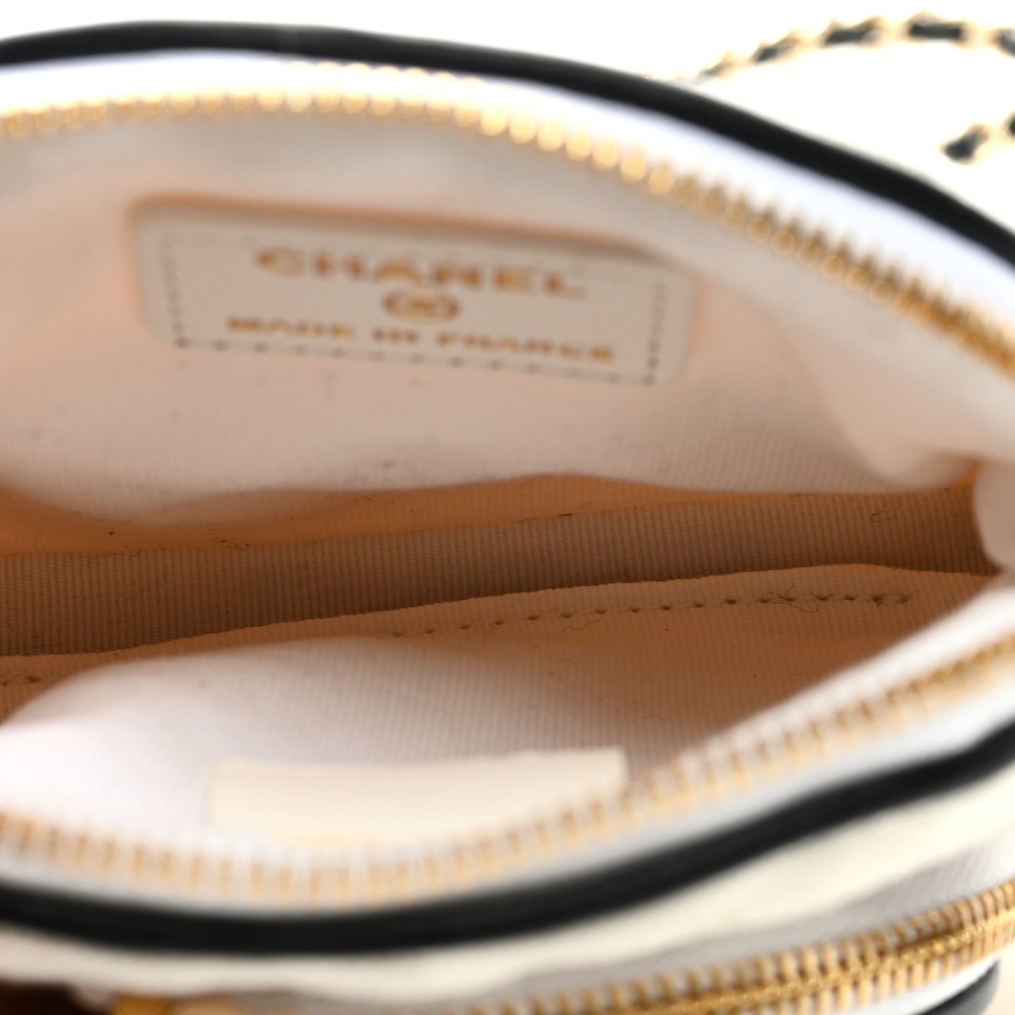 Canvas Calfskin Tennis Racket Mini Bag White Black