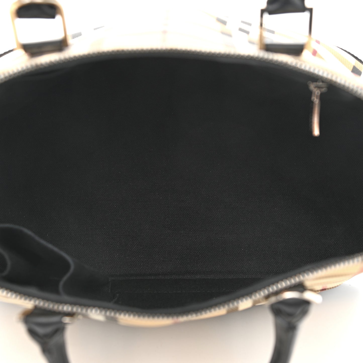 House Check Large Bowler Tote Black