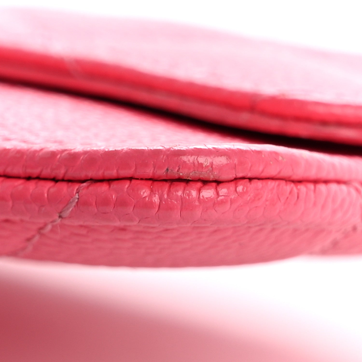 Chanel Caviar Quilted Flap Zip Card Holder Dark Pink 12 of 13