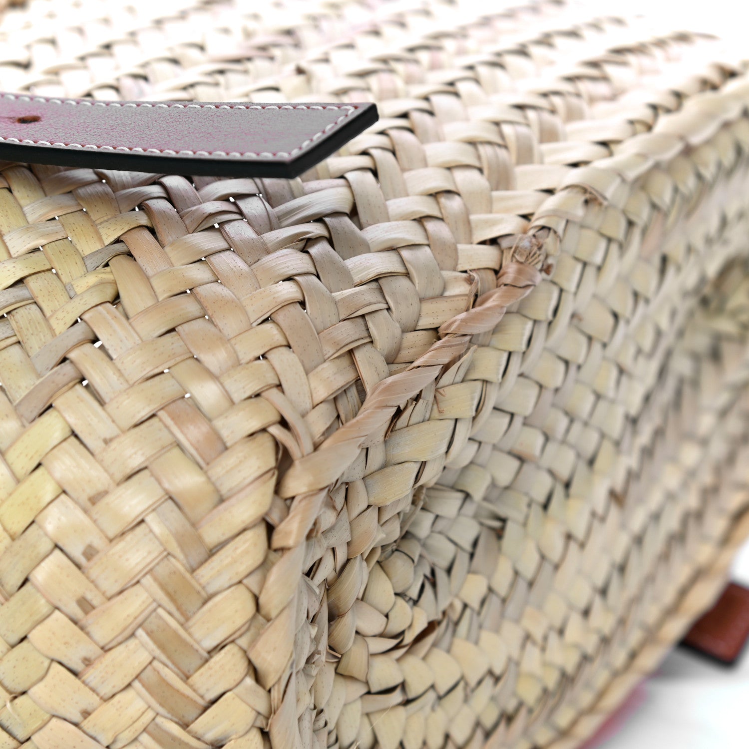 Loewe Raffia Small Basket Tote Bag Natural Orange 10 of 13