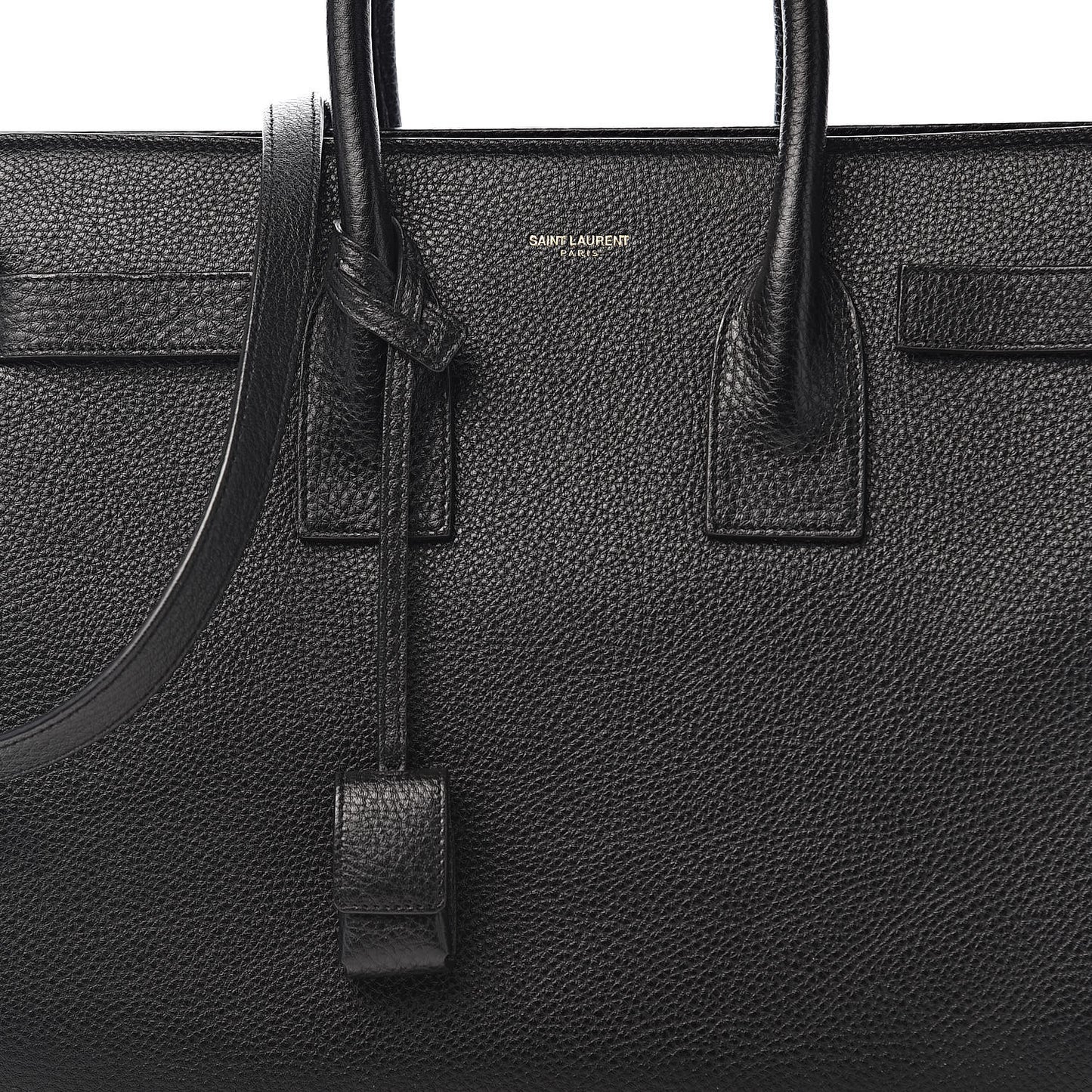 Grained Calfskin Small Sac De Jour Black