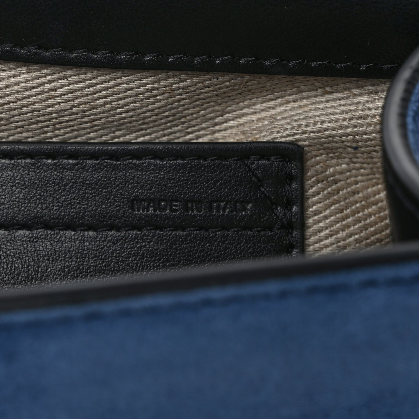 Suede Small Marcie Saddle Bag Deep Denim