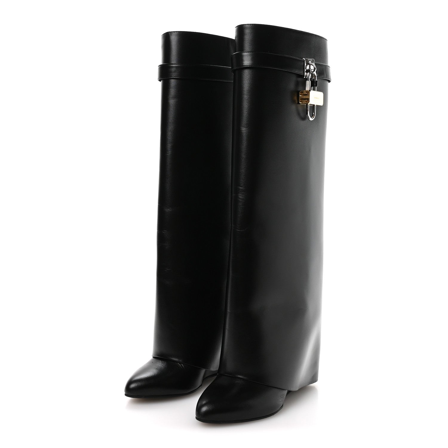 Givenchy Calfskin Shark Lock Pant Boots 38 Black 3 of 6