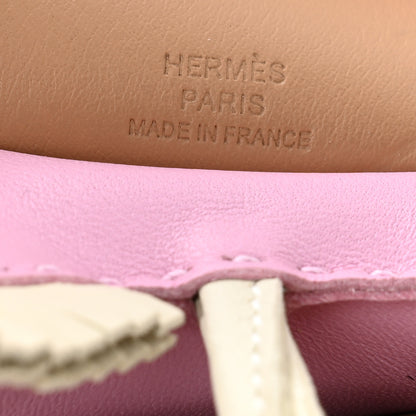 Hermes Milo Lambskin Grigri Rodeo Pegase Horse Bag Charm MM Mauve Sylvestre Craie Chai 3 of 5