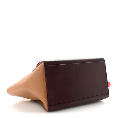 Celine Satin Baby Grained Calfskin Small Tri-Color Trapeze Carmin 4 of 9