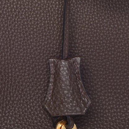 Hermes Togo Horseshoe Birkin 35 Chocolate Etoupe 34 of 35