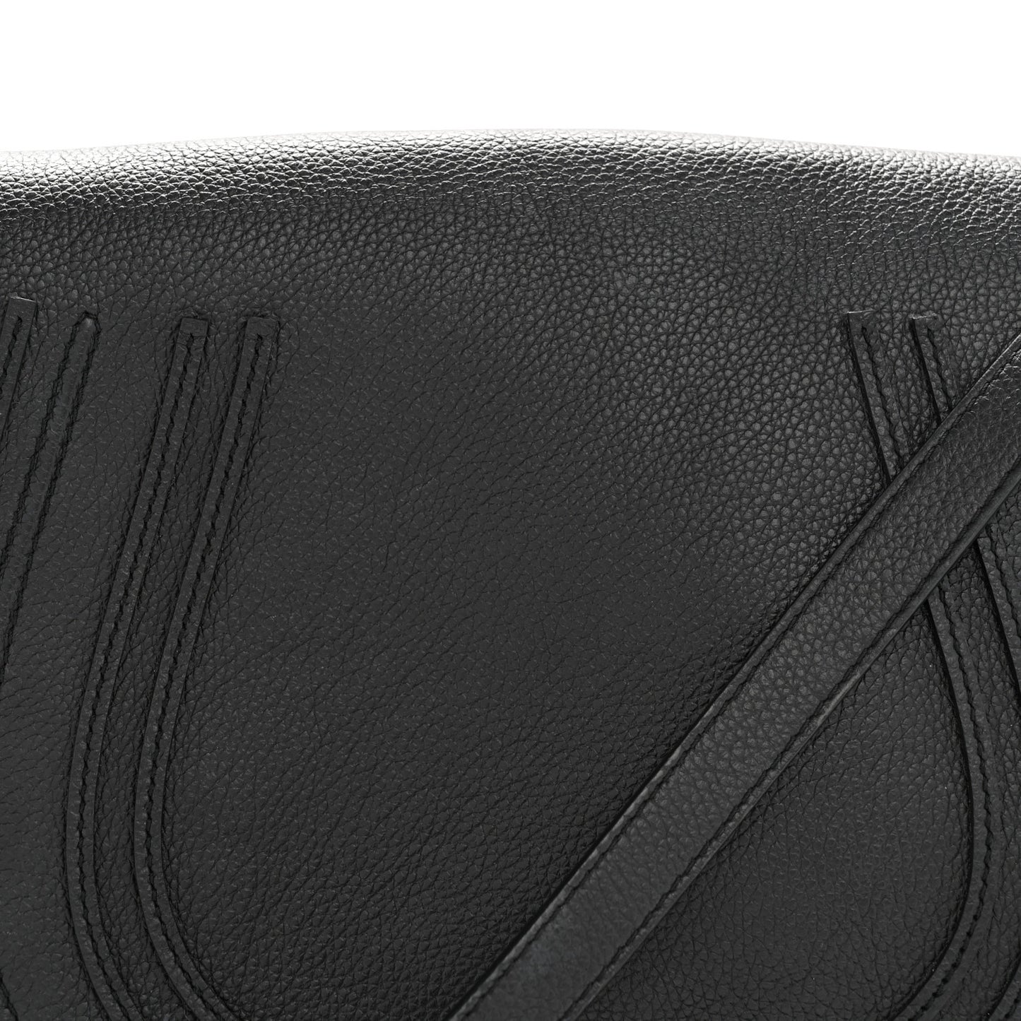 Calfskin Medium Marcie Round Crossbody Bag Black