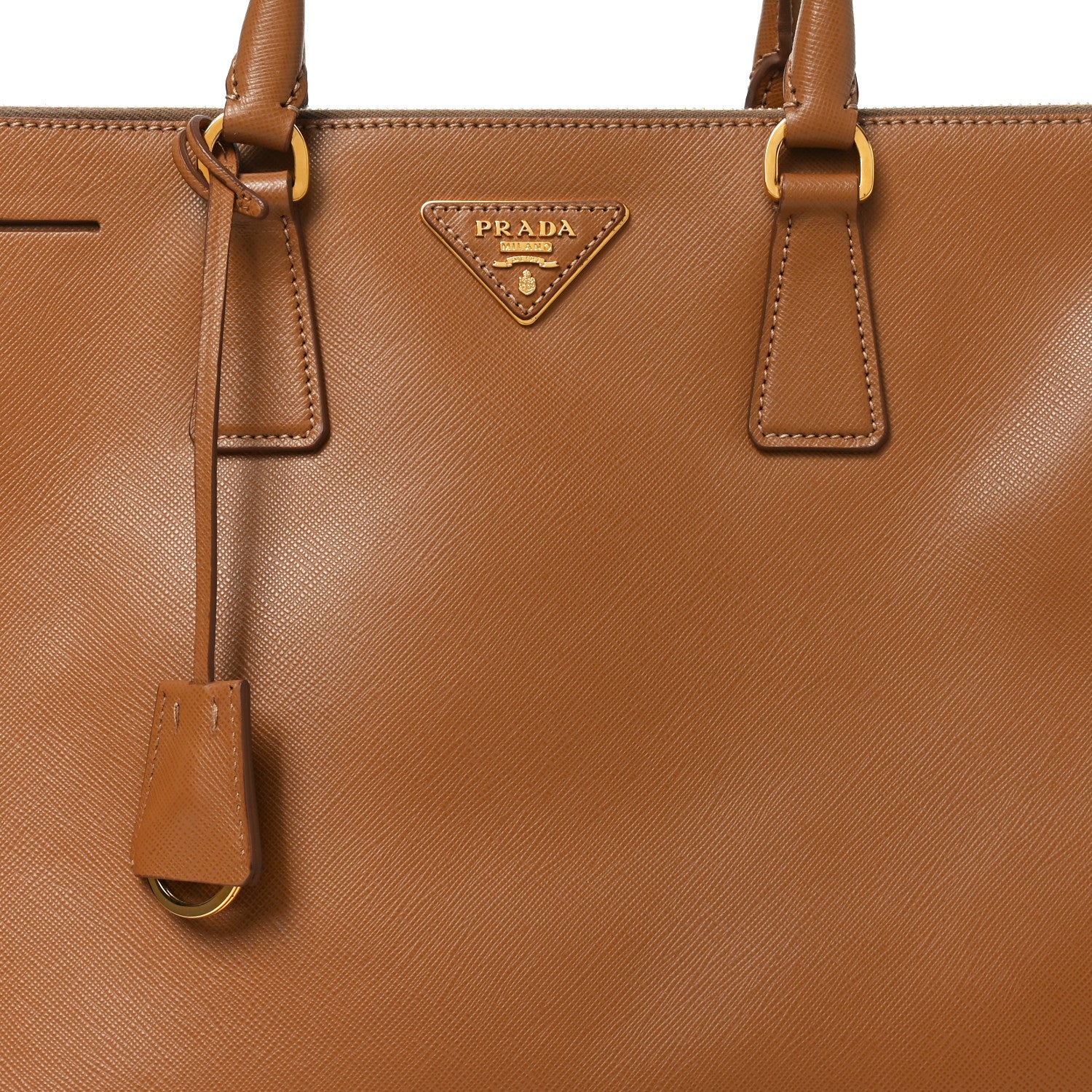 Prada Saffiano Lux Extra Large Galleria Double Zip Tote Caramel 7 of 9