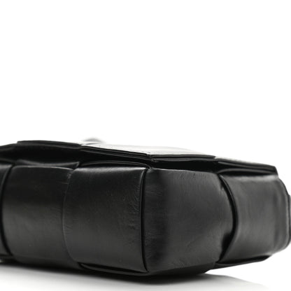 Bottega Veneta Lambskin Maxi Intrecciato Extra Mini Cassette Crossbody Bag Black 9 of 11