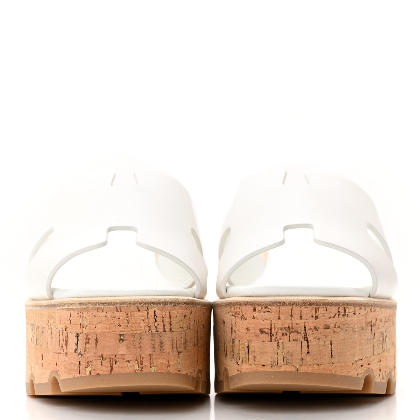 Calfskin Cork Eze 30 Sandals 36 White
