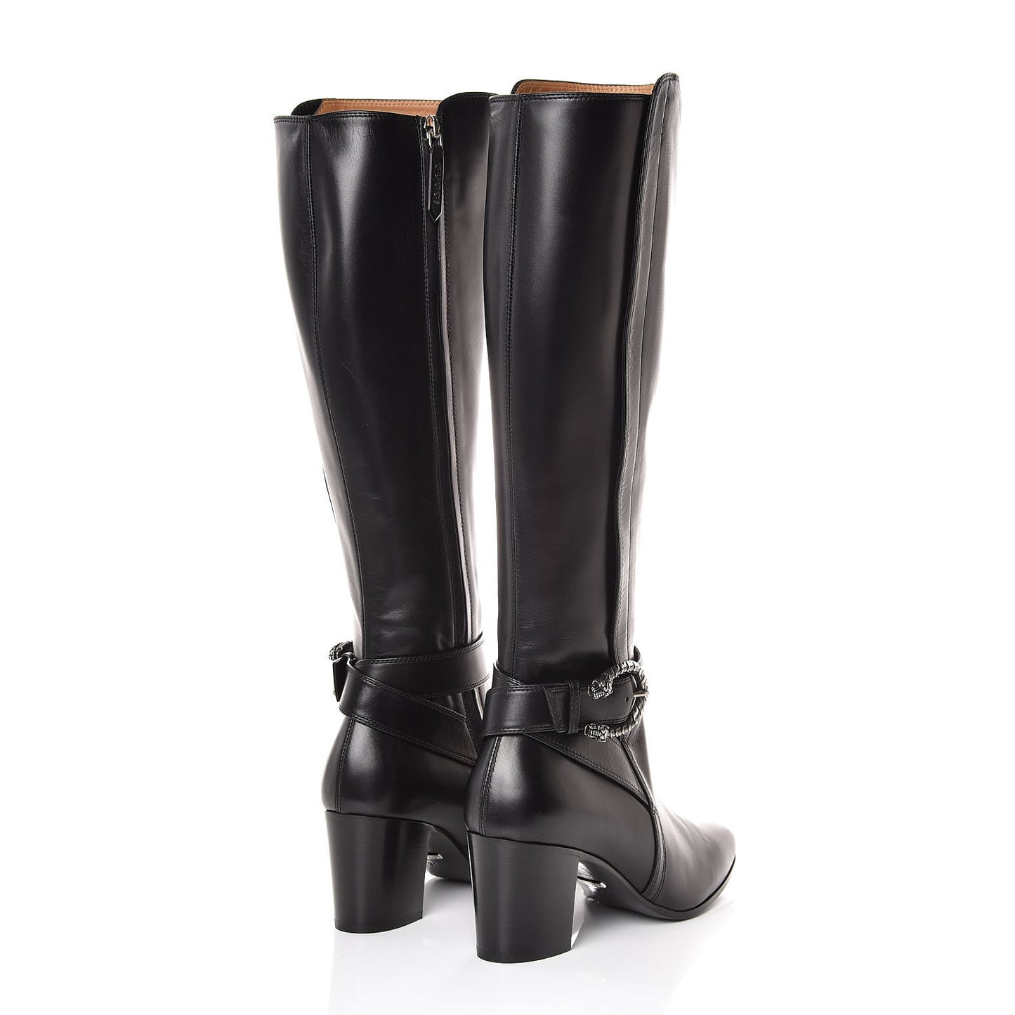 Calfskin Dionysus Elizabeth Knee High Boots 37.5 Black