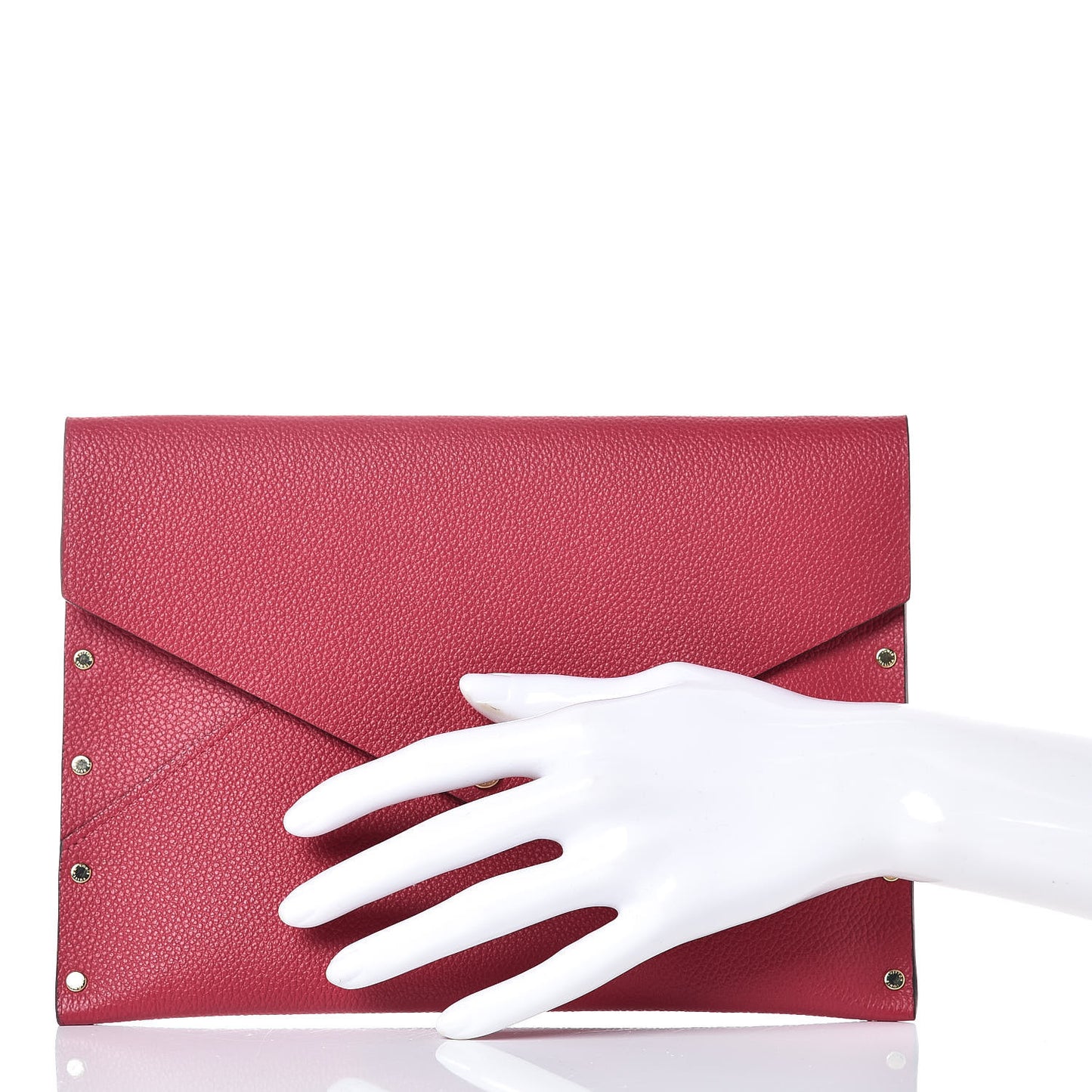 Cuir Rivets Enveloppe Fuchsia