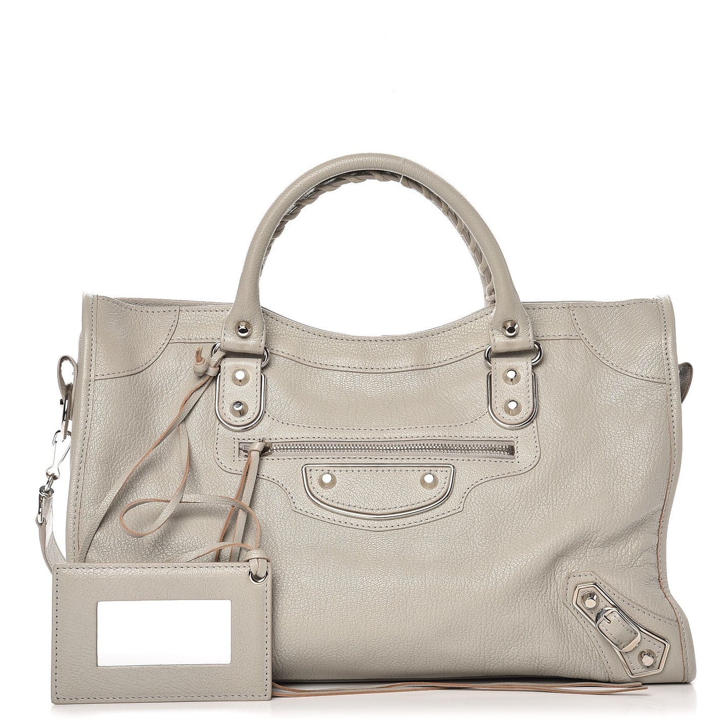 Chevre Gold Metallic Edge Hardware City Gris Glace