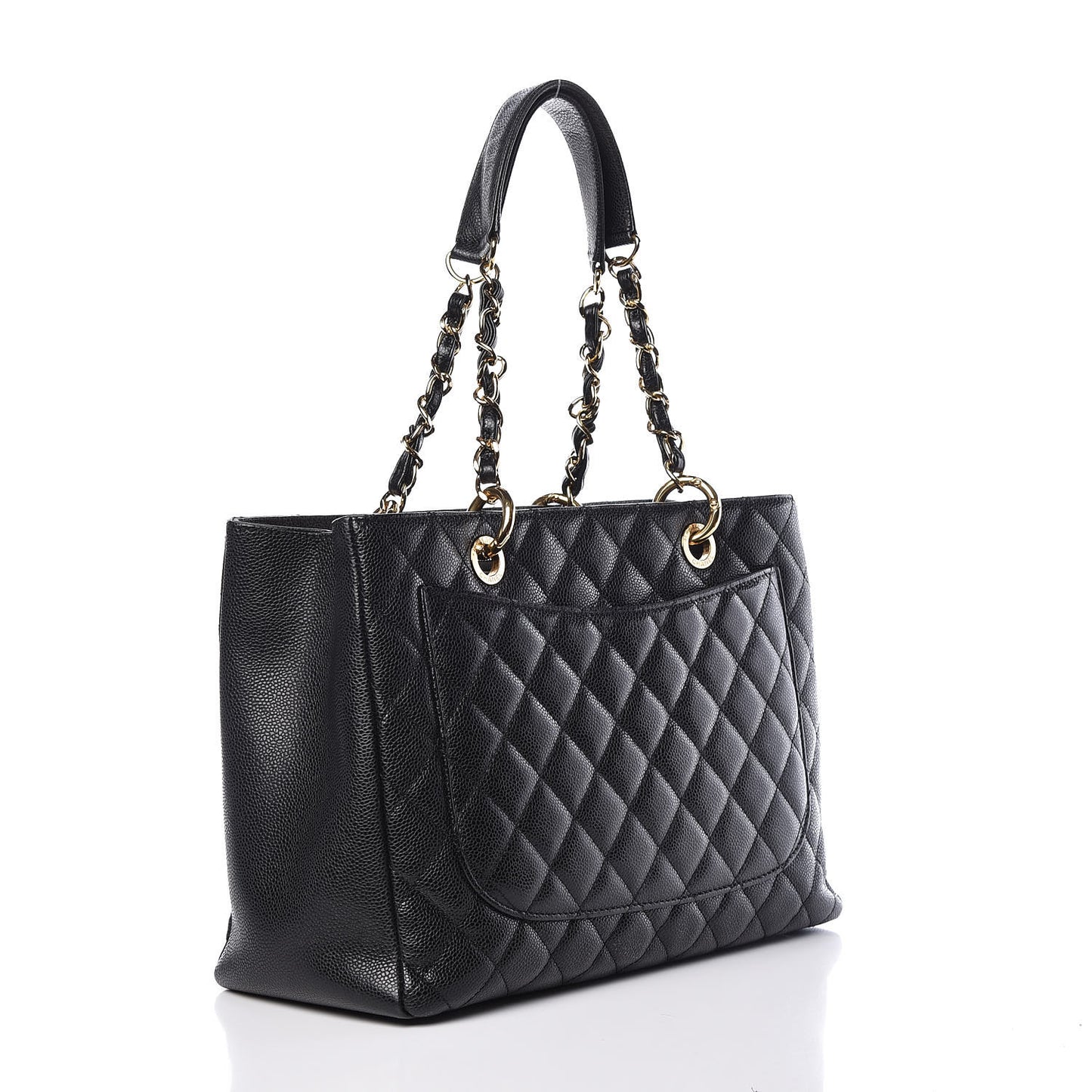 Caviar Quilted Grand Shopping Tote GST Black