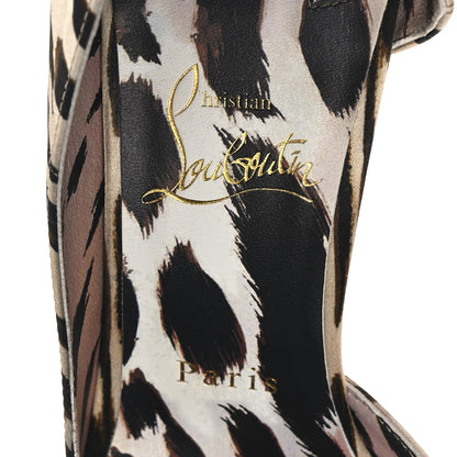 Christian Louboutin Crepe Satin Leopard Print Gigi Iriza 85 Pumps 39.5 Vintage Rose 8 of 9