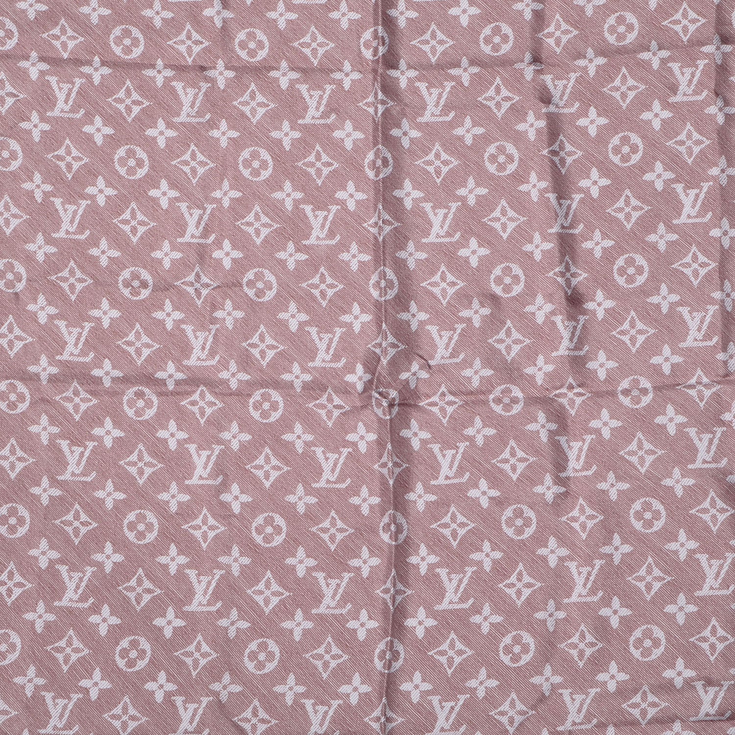 Louis Vuitton Silk Monogram New Denim Bandana Scarf Rose Pale 1 of 5