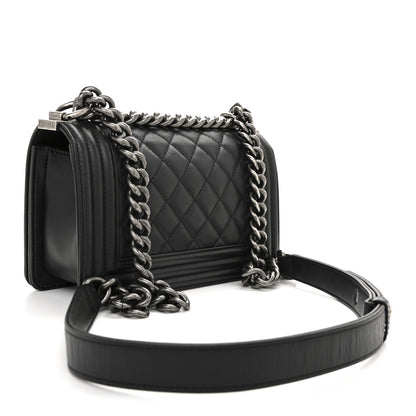 Chanel Calfskin Quilted Small Boy Flap Black 3 of 11