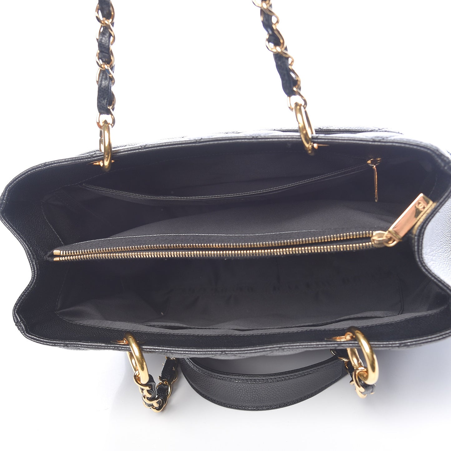 Caviar Quilted Grand Shopping Tote GST Black