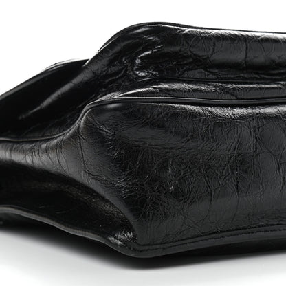 Saint Laurent Crinkled Calfskin Matelasse Monogram Large Niki Chain Satchel Black 8 of 9