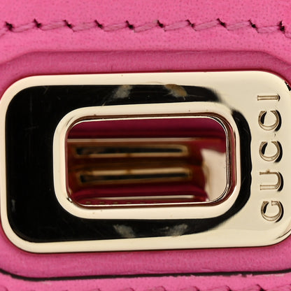 Gucci GG Monogram Scratch Lux Calfskin Mini Luce Shoulder Bag Rose Dark Blossom 11 of 11