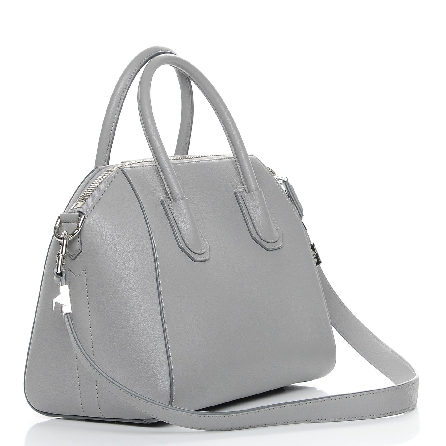 Sugar Goatskin Small Antigona Pearl Grey