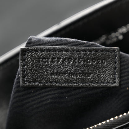 Saint Laurent Calfskin Y Quilted Monogram Medium Loulou Chain Satchel Black 9 of 16