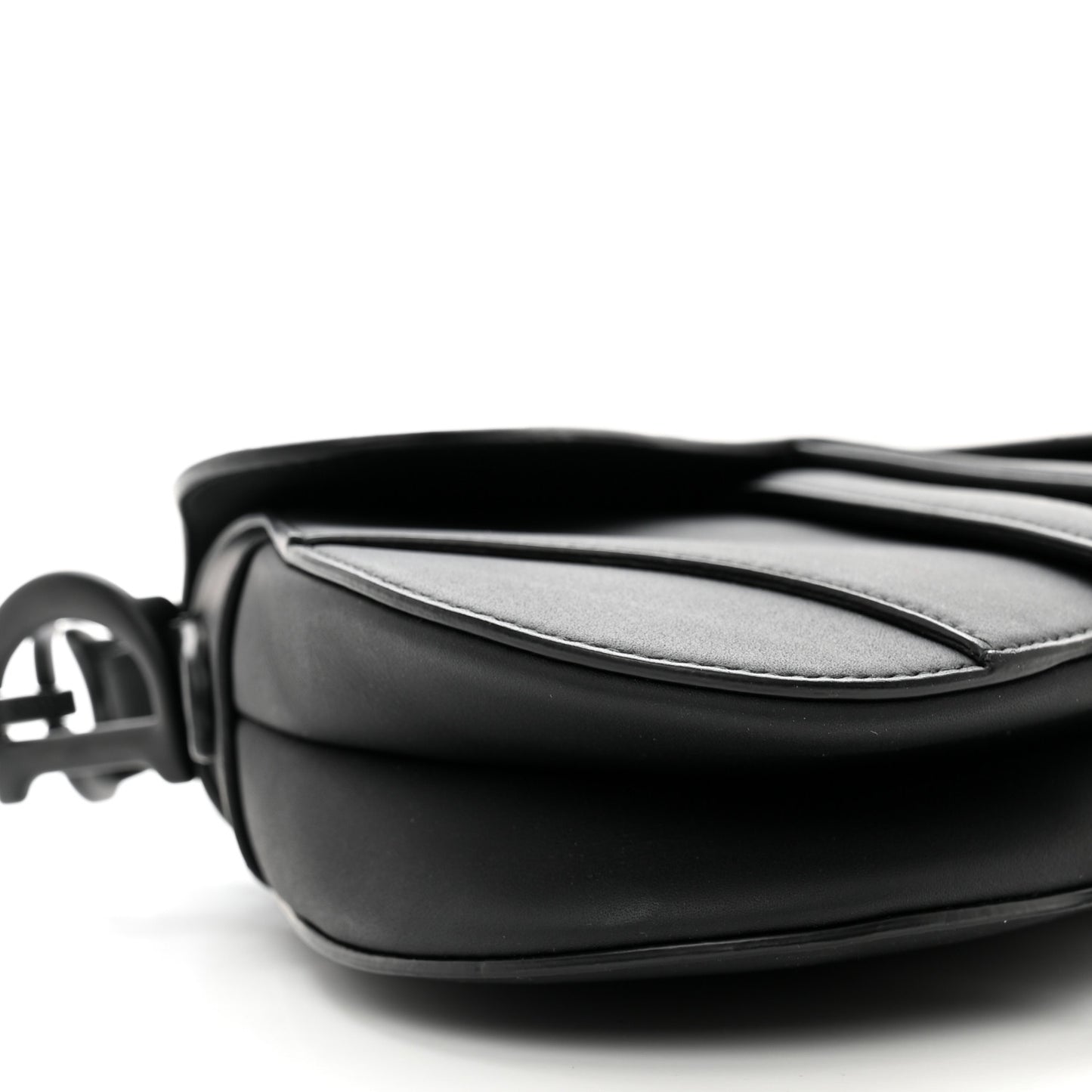 Ultra Matte Calfskin Mini Saddle Bag Black