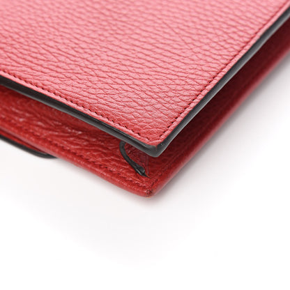 Gucci Dollar Calfskin Interlocking G Chain Wallet Red 11 of 13