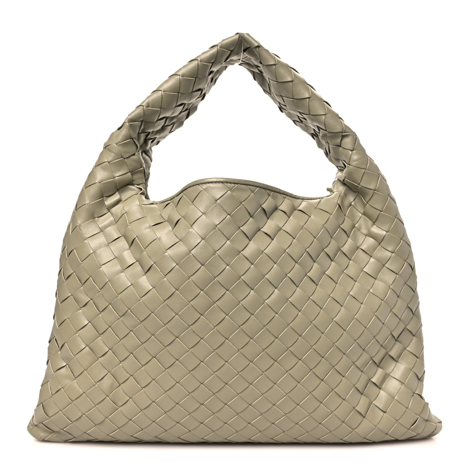 Bottega Veneta Calfskin Intrecciato Small Hop Travertine 1 of 9