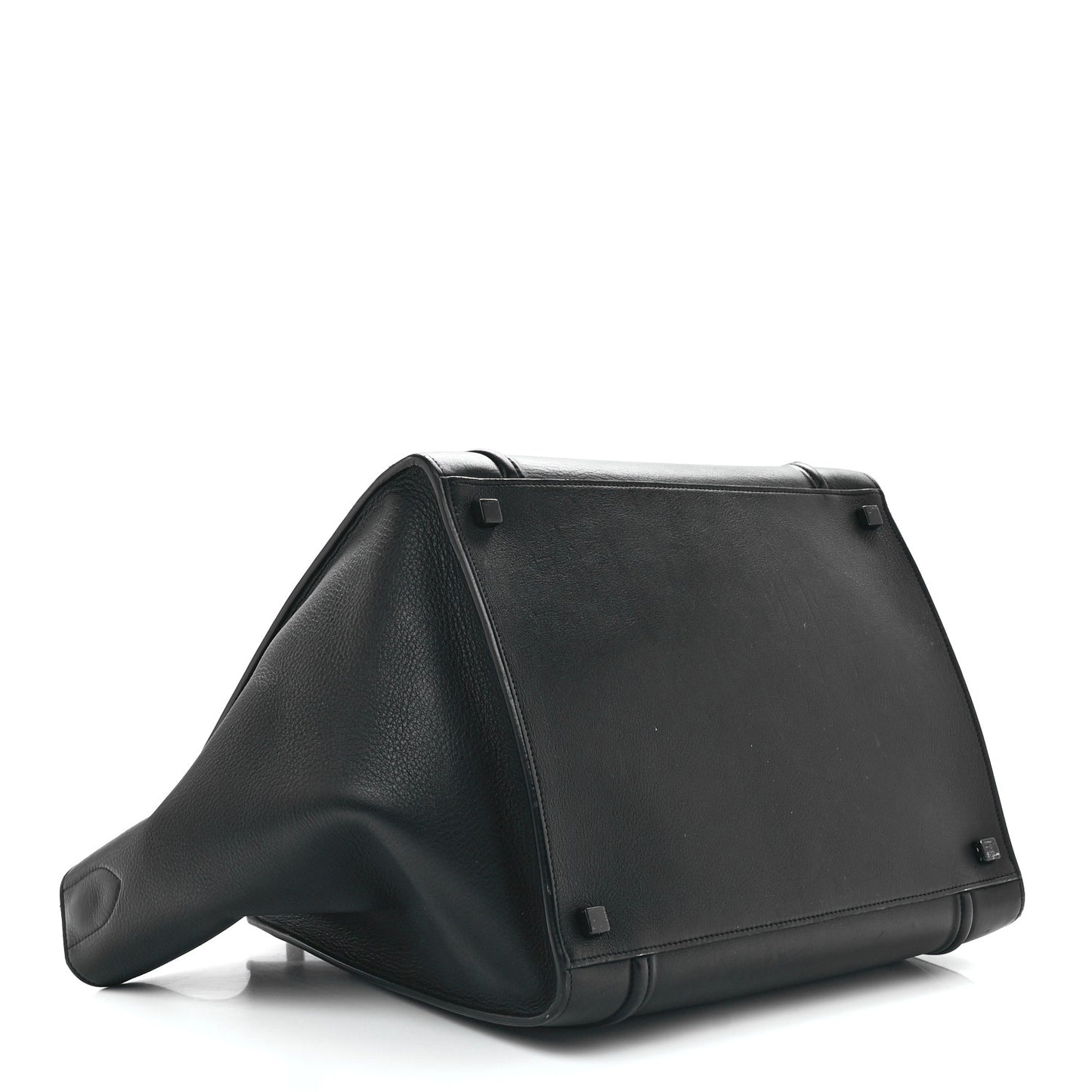 Grained Calfskin Medium Phantom Luggage Black