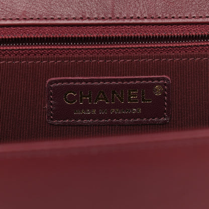 Chanel Calfskin Quilted Large Flap Bag Burgundy 6 of 11